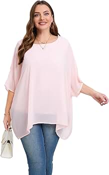 Cute Ann Womens Scoop Neck Plus Size Elegant Summer Cape